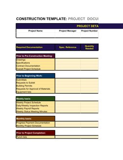 Construction Document Tracker Template | PDF | Art