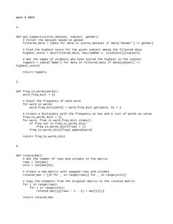 Week 6 Graded Python Assignments | PDF | Teaching Methods & Materials ...