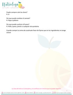 La clave del éxito es la disciplina, y la confianza en ti misma que lo puedes lograr!!!
Puedo comprar solo las claras?
R. Si