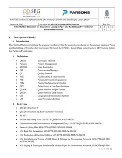 CP07-B Lusail Plaza Infrastructure, LRT Station, Car Park and Landscape; Lusail, Qatar 
Contract #: 5297 
Document No.:
