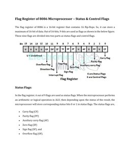 Overview of 8086 Flag Register | PDF | Theory Of Computation | Central ...