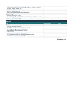 Bar Cleaning Worksheet.pdf The Bartender's Ultimate Bar Cleaning Checklist: Opening | PDF | Beer ...