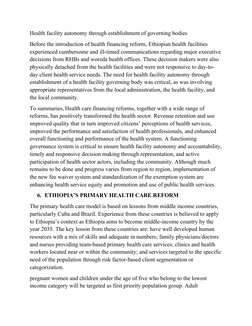 Ethiopian Health Sector Reform Overview | PDF | Health Care ...