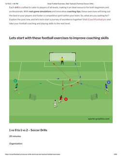 40 Tactical Soccer Drills for Coaches | PDF | Association Football ...