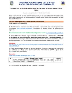 UNIVERSIDAD NACIONAL DEL CALLAO 
                  FACULTAD DE CIENCIAS CONTABLES 
 
REQUISITO