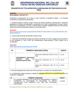 UNIVERSIDAD NACIONAL DEL CALLAO 
                  FACULTAD DE CIENCIAS CONTABLES 
 
REQUISITO