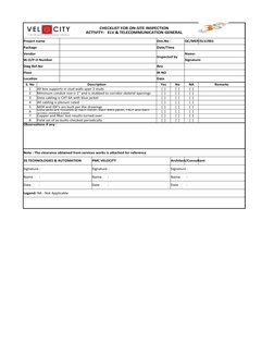 Lev Checklist.pdf ELV Works Inspection Checklists | PDF | Manufactured Goods | Computing