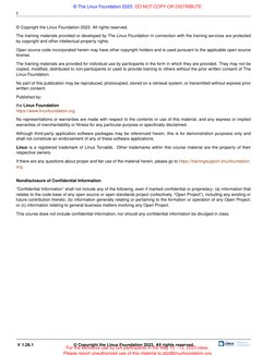 © The Linux Foundation 2023: DO NOT COPY OR DISTRIBUTE
ii
© Copyright the Linux Foundation 2023. All rights reserved.
The tra