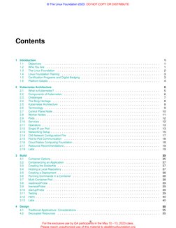 © The Linux Foundation 2023: DO NOT COPY OR DISTRIBUTE
Contents
1
Introduction
1
1.1
Objectives
. . . . . . . . . . . . . . .