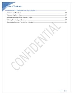 P a g e  2 | 8 
 
 
Table of Contents 
 
Condensed Step by Step Instruction (no screen shots) .............................