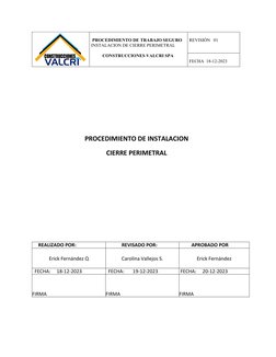 Instalación de Cierre Perimetral Seguro | PDF | Hormigón