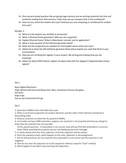 14. One scenario based question like am giving huge memory and am writing randomly into that and
randomly reading from that m