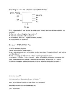 4] For the given below dut , write a test scenario,full testbench?
5] For the above DUT ,how will you verify the output you a