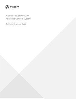 Avocent Acs 800acs 8000 Advanced Console System Command Reference Guide ...