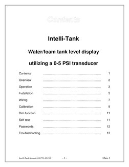 Class 1 Intelli-Tank Calibration Guide | PDF | Light Emitting Diode ...