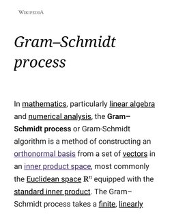 (https://en.m.wikipedia.org/wiki/Main_Page)Gram–Schmidt
process
In mathematics, (https://en.m.wikipedia.org/wiki/Mathematics