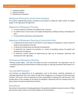 Manpower Planning in Construction Projects | PDF | Cost Of Living ...