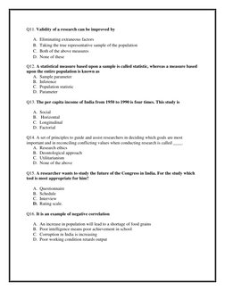 Research Aptitude Test Model Questions | PDF | Sampling (Statistics ...