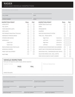 2018 Uber Chicago Vehicle Inspection Form | PDF | Vehicles | Car