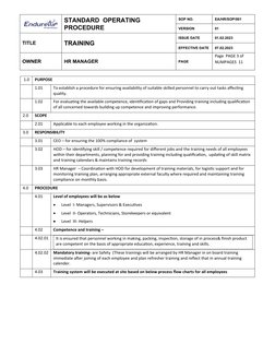 Employee Training SOP Overview | PDF | Employment | Business