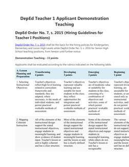 Tips for DepEd Demo Teaching Success | PDF | Teachers | Pedagogy