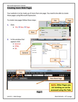 Microsoft Expression Web Tutorial Guide | PDF | Hyperlink | World Wide Web