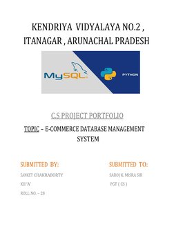 E-Commerce Database Management System | PDF | My Sql | Database Transaction