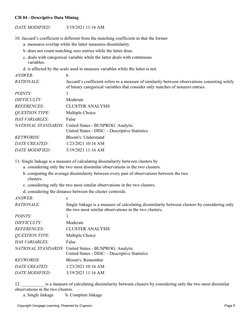 CH 04 Descriptive Data Mining | PDF | Teaching Methods & Materials ...
