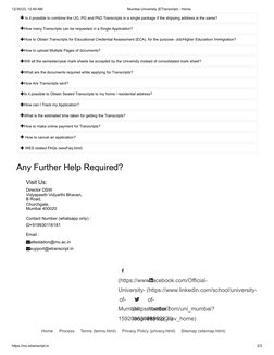 Mumbai University Transcript Guide | PDF
