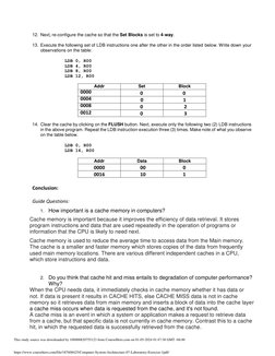 Cache Memory Laboratory Exercise 07 | PDF