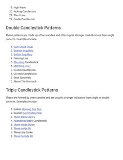 58 Essential Candlestick Patterns PDF | PDF | Market Trend | Private Sector