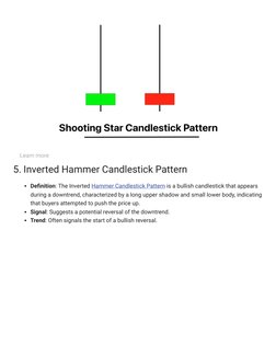 58 Essential Candlestick Patterns PDF | PDF | Market Trend | Private Sector