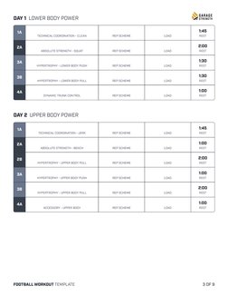 Football Strength Training Template | PDF | Weight Training | Physical ...