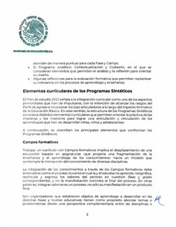 Programa Sintético Fase 2 Preescolar | PDF | Educación de la primera ...