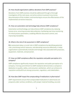 Example Gmp Assessment Question Key GMP Questions and Answers Guide | PDF | Regulatory Compliance ...