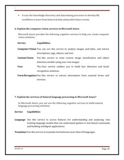 Department 
Of 
Computer 
Science 
Artificial 
Intelligence 
Page 10 
 
 
 
 
▪ It uses the knowledge-discovery and data-mini