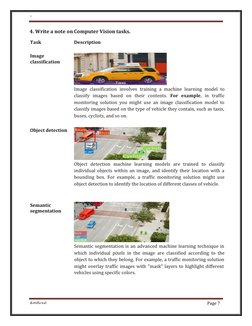 Department 
Of 
Computer 
Science 
Artificial 
Intelligence 
Page 7 
 
 
 
 
4. Write a note on Computer Vision tasks. 
 
Tas