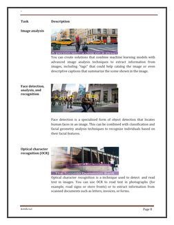 Department 
Of 
Computer 
Science 
Artificial 
Intelligence 
Page 8 
 
 
 
 
Task 
 
Description 
Image analysis 
 
 
You can