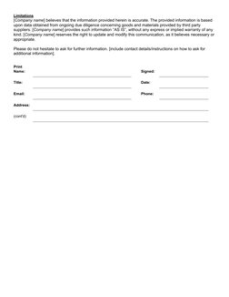 Svhc Declaration Example REACH Compliance Declaration Template | PDF | Finance & Money Management
