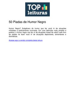 50 Piadas de Humor Negro Pesadas | PDF