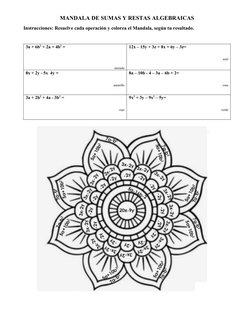 Mandalas de Sumas y Restas Algebraicas | PDF