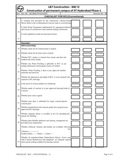 RCC Work Checklist for IIT Hyderabad | PDF | Concrete | Materials
