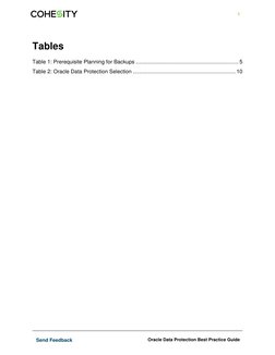 Oracle Data Protection with Cohesity Guide | PDF | Backup | Databases