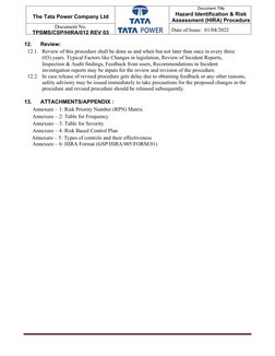 HIRA Procedure for Safety Management | PDF