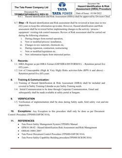 HIRA Procedure for Safety Management | PDF