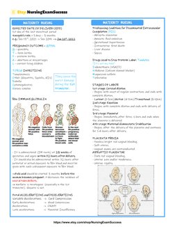 Maternity NCLEX Cheat Sheet | PDF | Childbirth | Pregnancy