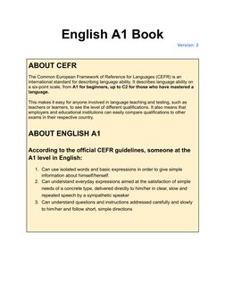A1 Level English Book PDF Guide | PDF | Noun | Grammatical Tense