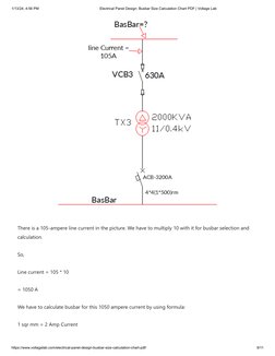 Busbar Size Calculation Chart.pdf Busbar Size Calculation Guide PDF | PDF | Electrical Substation ...