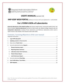 Ihorm Form.pdf IHIP L Form User Manual 3.0 | PDF | Laboratories | User (Computing)