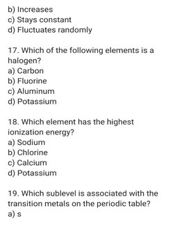 Grade 11 Chemistry Unit 2 Practice Questions | PDF